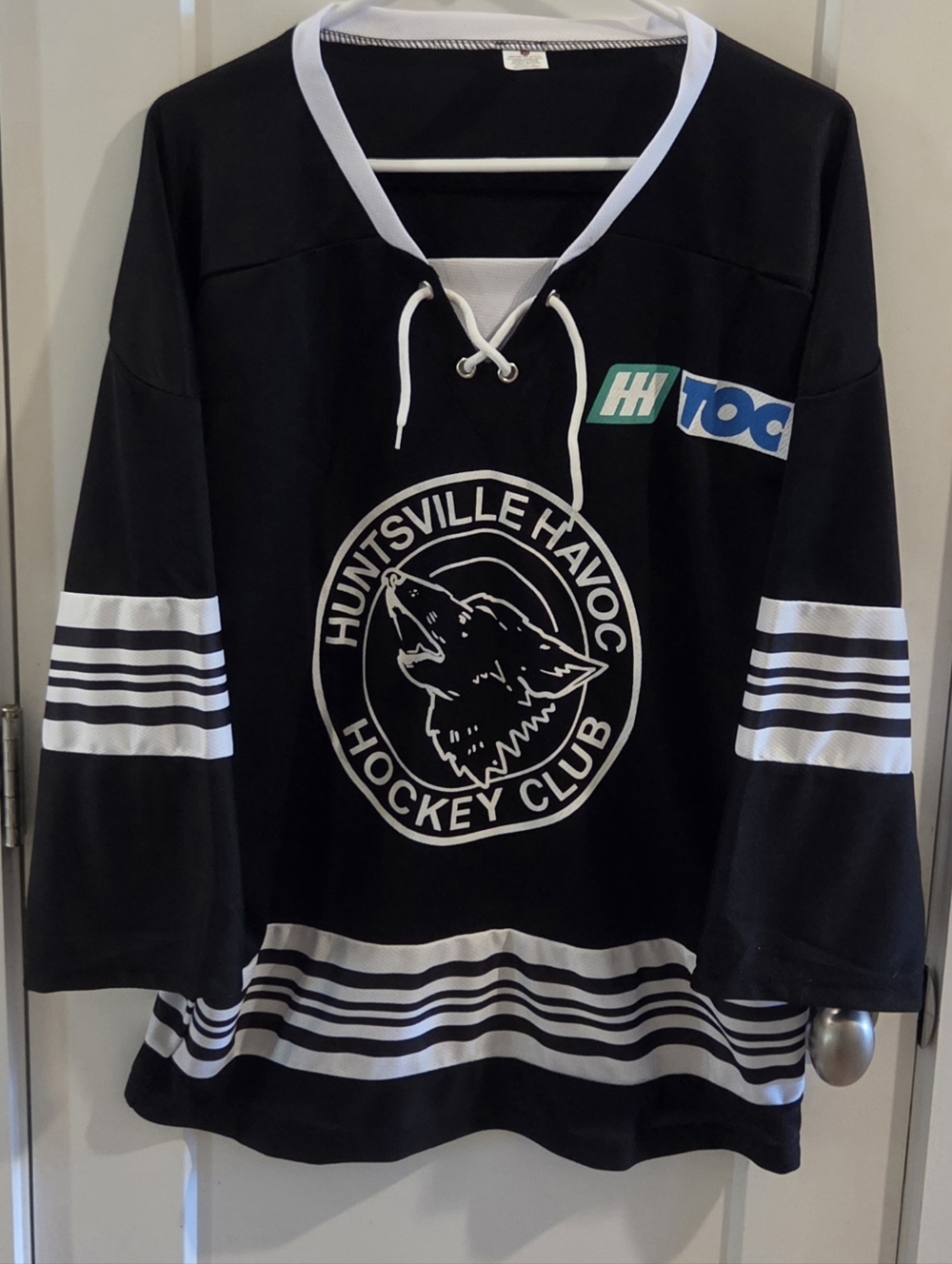 NWT Destroyer Huntsville Havoc SGA Hockey Jersey Adult Size XL - Black & White